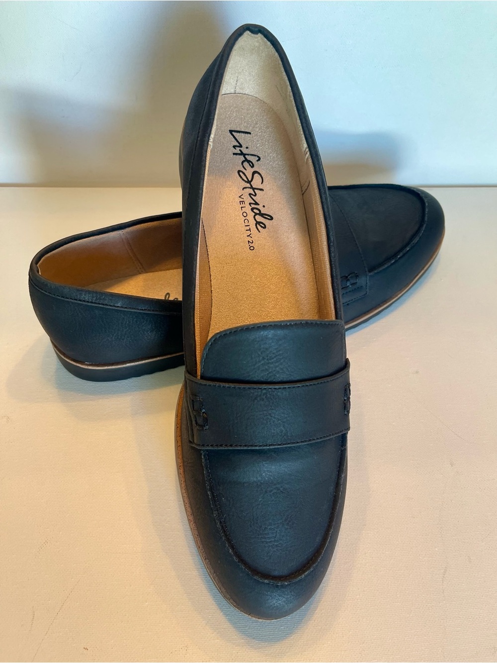 NEW LIFE STRIDE VELOCITY 2.0 ZEE SERIES FAUX BLACK LEATHER LOAFER EU 42/ U.S. 11 - Picture 6 of 13